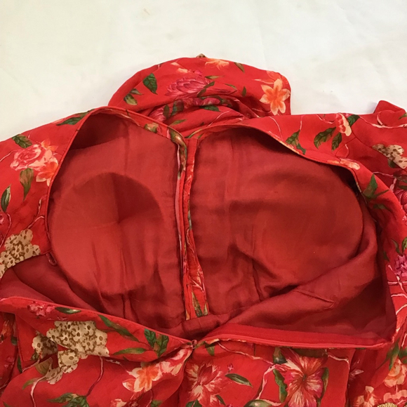 Susan by Sangeeta Women Elegant Flowing Red Floral Maxi Dress M - Picture 10 of 15